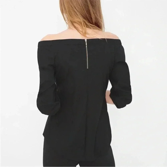 NWT White House Black Market Off-The-Shoulder
Poplin black Top - small - Picture 2 of 10